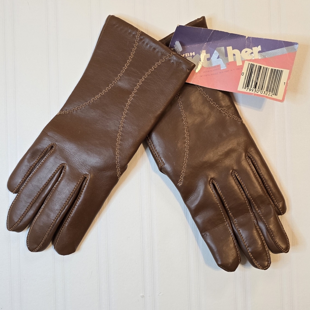 VBH Just4her Brown Leather Gloves